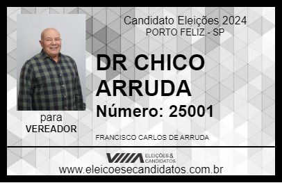 Candidato DR CHICO  ARRUDA 2024 - PORTO FELIZ - Eleições