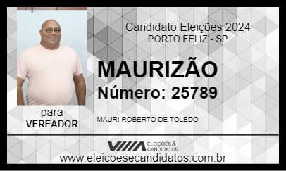 Candidato MAURIZÃO 2024 - PORTO FELIZ - Eleições