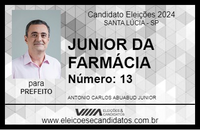 Candidato JUNIOR DA FARMÁCIA 2024 - SANTA LÚCIA - Eleições