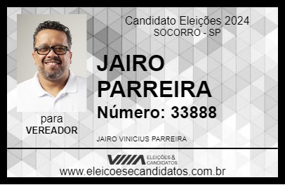 Candidato JAIRO PARREIRA 2024 - SOCORRO - Eleições