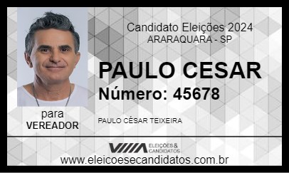 Candidato PAULO CESAR 2024 - ARARAQUARA - Eleições