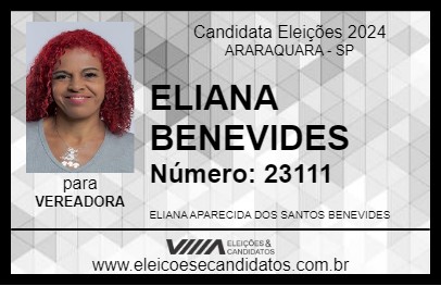 Candidato ELIANA BENEVIDES 2024 - ARARAQUARA - Eleições