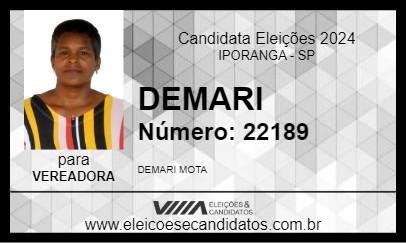 Candidato DEMARI 2024 - IPORANGA - Eleições