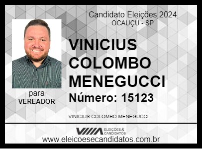 Candidato VINICIUS COLOMBO MENEGUCCI 2024 - OCAUÇU - Eleições