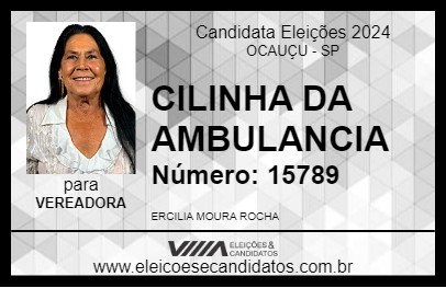 Candidato CILINHA DA AMBULANCIA 2024 - OCAUÇU - Eleições