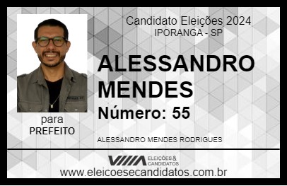 Candidato ALESSANDRO MENDES 2024 - IPORANGA - Eleições