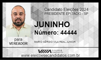 Candidato JUNINHO 2024 - PRESIDENTE EPITÁCIO - Eleições