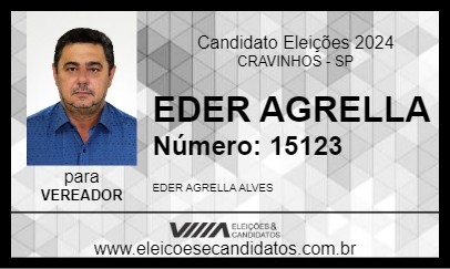 Candidato DÊ AGRELLA 2024 - CRAVINHOS - Eleições