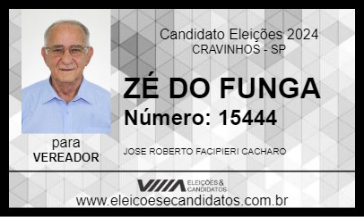 Candidato ZÉ DO FUNGA 2024 - CRAVINHOS - Eleições