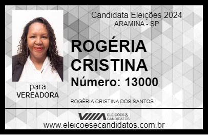 Candidato ROGÉRIA CRISTINA 2024 - ARAMINA - Eleições