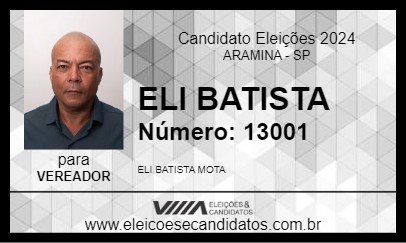 Candidato ELI BATISTA 2024 - ARAMINA - Eleições