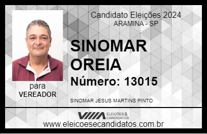 Candidato SINOMAR OREIA 2024 - ARAMINA - Eleições