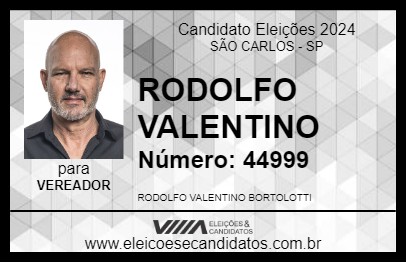 Candidato RODOLFO VALENTINO 2024 - SÃO CARLOS - Eleições