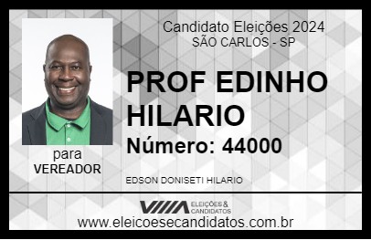 Candidato PROF EDINHO HILARIO 2024 - SÃO CARLOS - Eleições