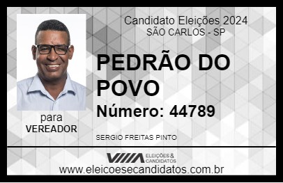 Candidato PEDRÃO DO POVO 2024 - SÃO CARLOS - Eleições