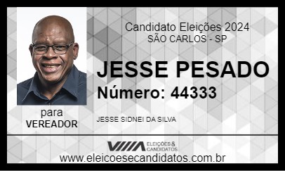 Candidato JESSE PESADO 2024 - SÃO CARLOS - Eleições