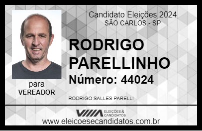 Candidato RODRIGO PARELLINHO  2024 - SÃO CARLOS - Eleições