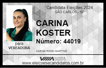 Candidato CARINA KOSTER 2024 - SÃO CARLOS - Eleições