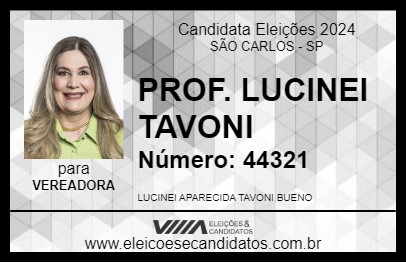 Candidato PROF. LUCINEI TAVONI 2024 - SÃO CARLOS - Eleições