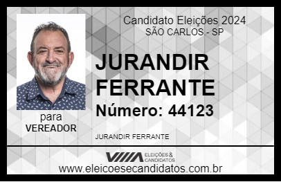 Candidato JURANDIR FERRANTE 2024 - SÃO CARLOS - Eleições