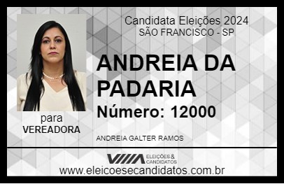 Candidato ANDREIA DA PADARIA 2024 - SÃO FRANCISCO - Eleições