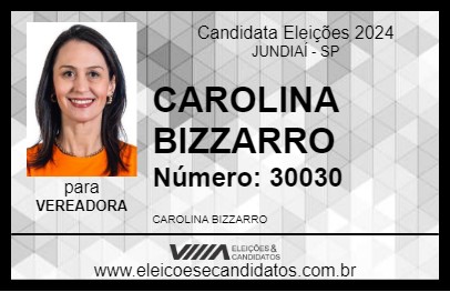 Candidato CAROLINA BIZZARRO 2024 - JUNDIAÍ - Eleições