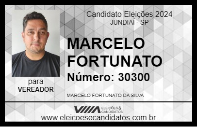 Candidato MARCELO FORTUNATO 2024 - JUNDIAÍ - Eleições