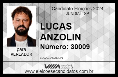 Candidato LUCAS ANZOLIN 2024 - JUNDIAÍ - Eleições