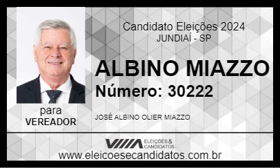 Candidato ALBINO MIAZZO 2024 - JUNDIAÍ - Eleições