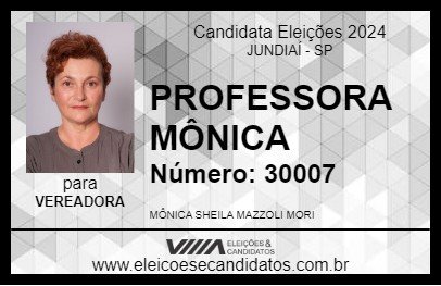 Candidato PROFESSORA MÔNICA 2024 - JUNDIAÍ - Eleições