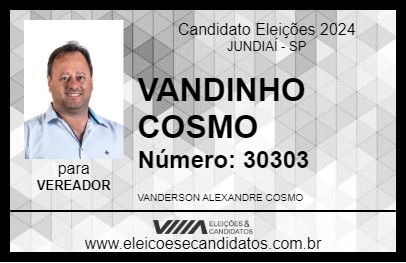 Candidato VANDINHO COSMO 2024 - JUNDIAÍ - Eleições