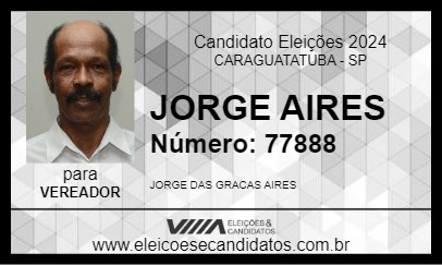 Candidato JORGE AIRES 2024 - CARAGUATATUBA - Eleições