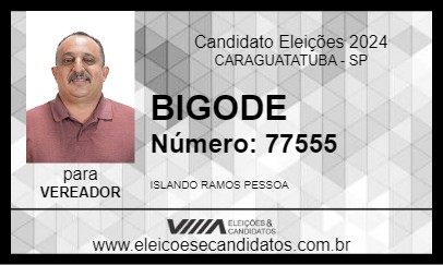 Candidato BIGODE 2024 - CARAGUATATUBA - Eleições