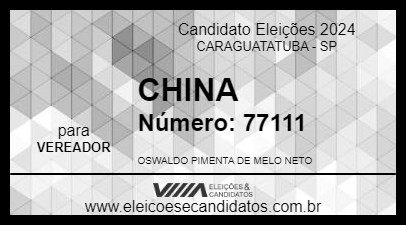 Candidato CHINA 2024 - CARAGUATATUBA - Eleições