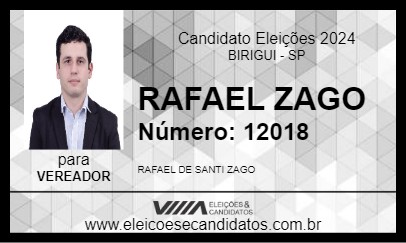 Candidato RAFAEL ZAGO 2024 - BIRIGUI - Eleições