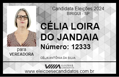 Candidato CÉLIA LOIRA DO JANDAIA 2024 - BIRIGUI - Eleições