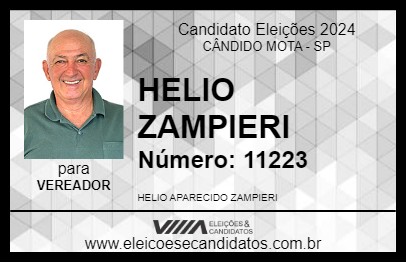 Candidato HELIO ZAMPIERI 2024 - CÂNDIDO MOTA - Eleições