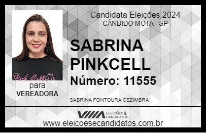 Candidato SABRINA PINKCELL 2024 - CÂNDIDO MOTA - Eleições