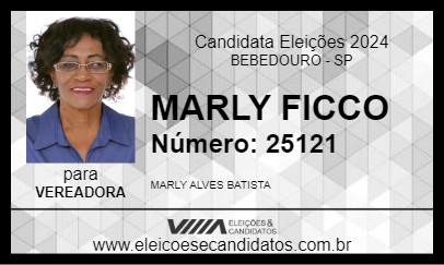 Candidato MARLY FICCO 2024 - BEBEDOURO - Eleições