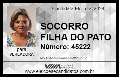 Candidato SOCORRO FILHA DO PATO 2024 - SOCORRO - Eleições