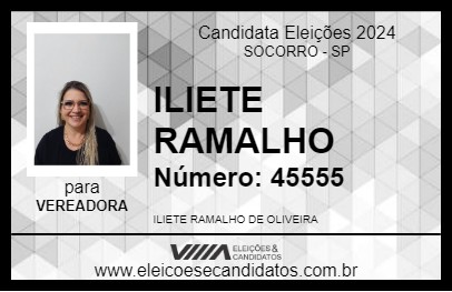 Candidato ILIETE RAMALHO 2024 - SOCORRO - Eleições