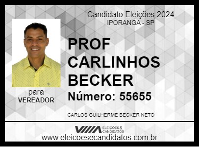 Candidato PROF CARLINHOS BECKER 2024 - IPORANGA - Eleições