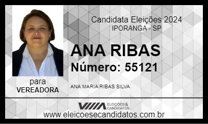 Candidato ANA RIBAS 2024 - IPORANGA - Eleições