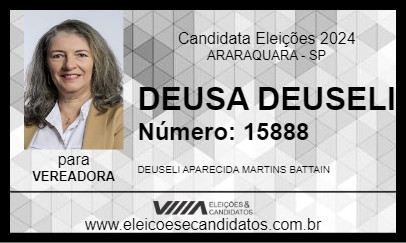 Candidato DEUSA DEUSELI 2024 - ARARAQUARA - Eleições