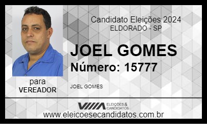 Candidato JOEL GOMES 2024 - ELDORADO - Eleições