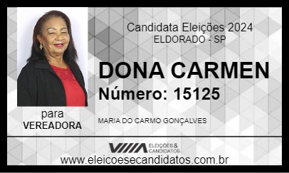 Candidato DONA CARMEN 2024 - ELDORADO - Eleições