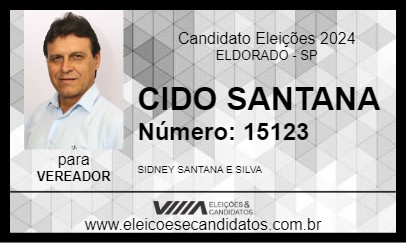 Candidato CIDO SANTANA 2024 - ELDORADO - Eleições