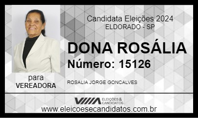 Candidato DONA ROSÁLIA 2024 - ELDORADO - Eleições