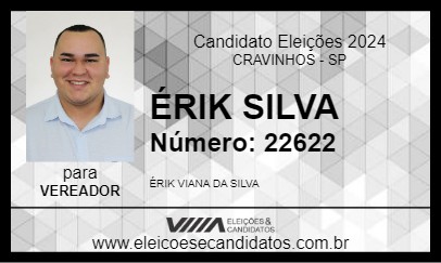 Candidato ÉRIK SILVA 2024 - CRAVINHOS - Eleições