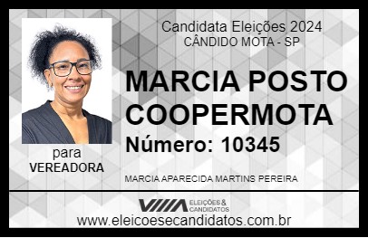 Candidato MARCIA POSTO COOPERMOTA 2024 - CÂNDIDO MOTA - Eleições